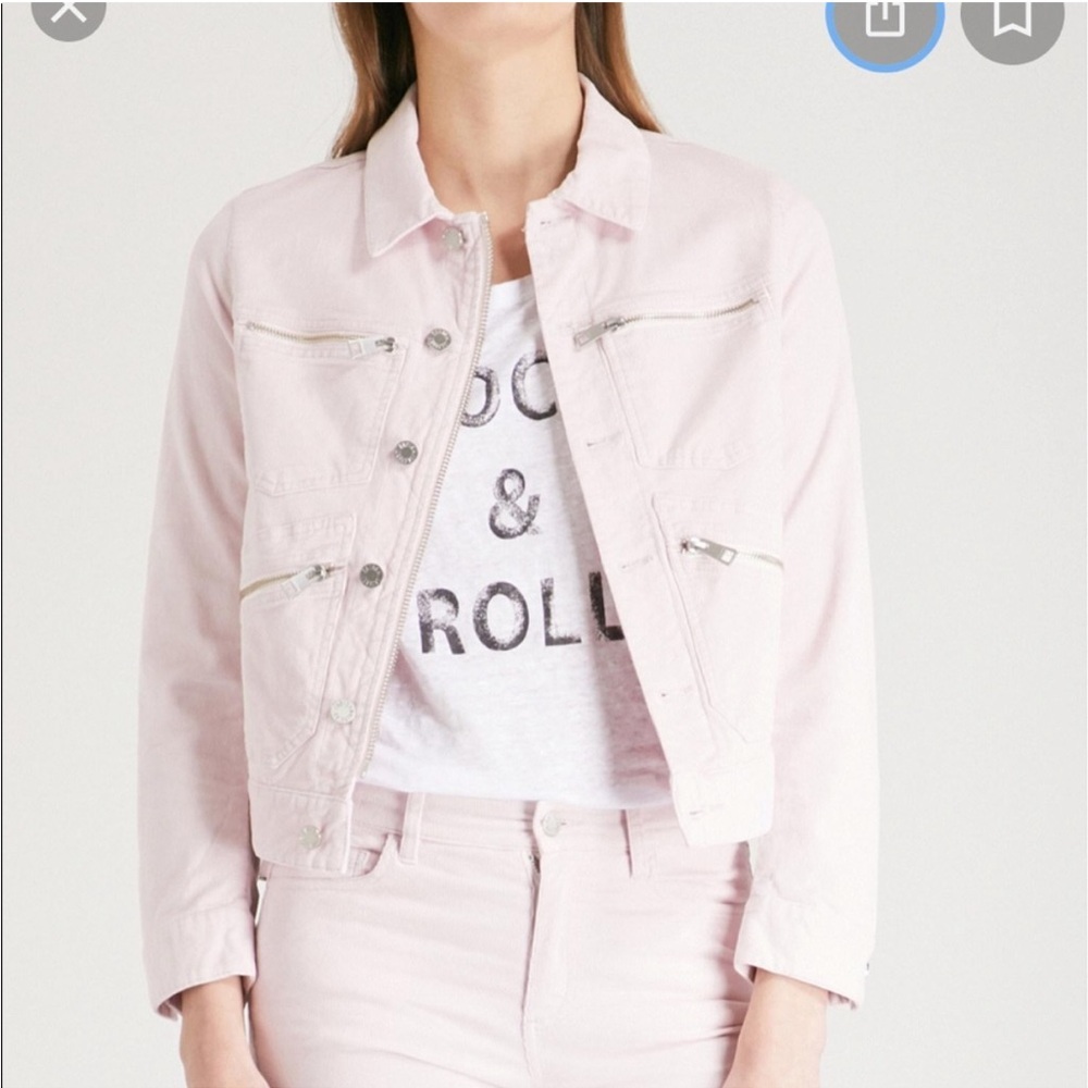 Zadig & Voltaire Pink Corduroy Denim Jacket